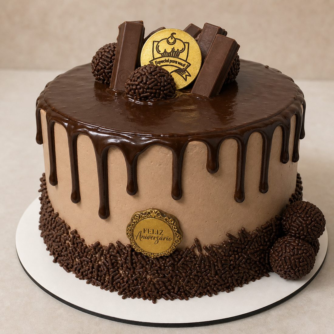 Bolo de chocolate artesanal feito à mão em Osasco